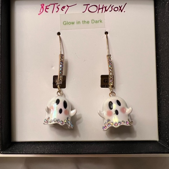Betsey Johnson Ghost Dangle Earrings glow in the Dark - Picture 4 of 4